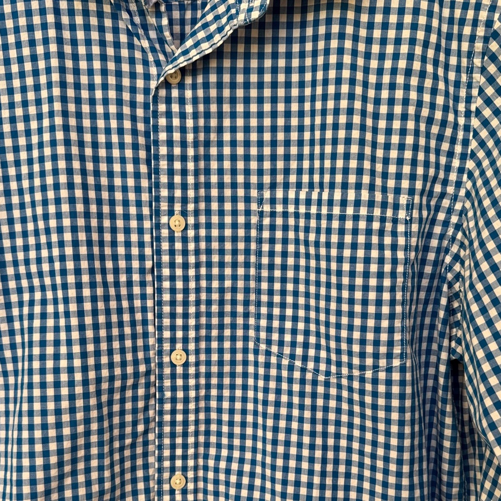 Banana Republic Blue and White Gingham Shirt - Picture 3 of 4